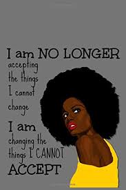 black girl with quote